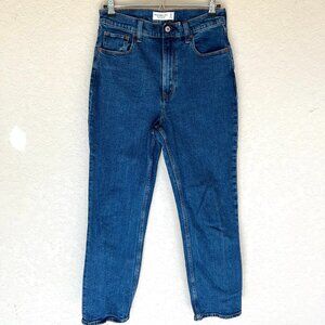 Abercrombie & Fitch Women's Ultra High Rise Ankle Straight Jean, Size 28